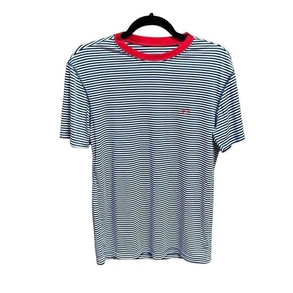 Southern Tide Men’s Blue LIBERTY STRIPE PERFORMANCE TEE SHIRT Size S - Picture 2 of 8